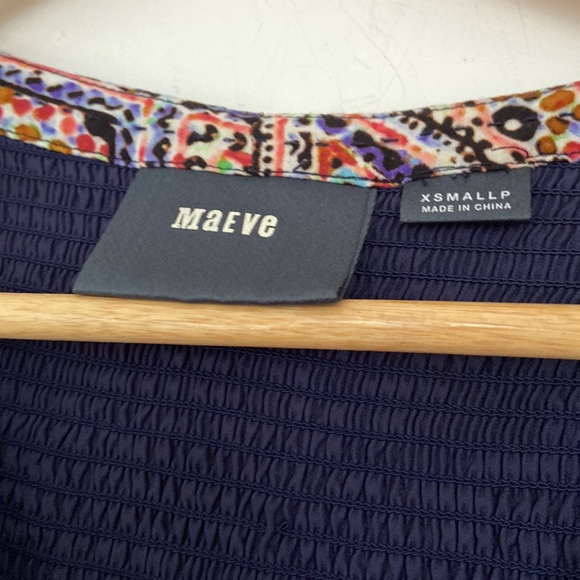 Anthropologie Maeve colourful abstract print smocked top dress - Picture 6 of 9